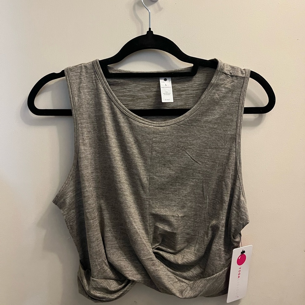 Yogalicious Heather Gray Crop Top